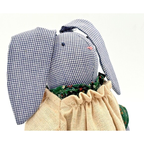 Folk Art Primitive Stuffed Bunny Rabbit Lynne's Country Beginning Handmade EUC - Picture 5 of 16